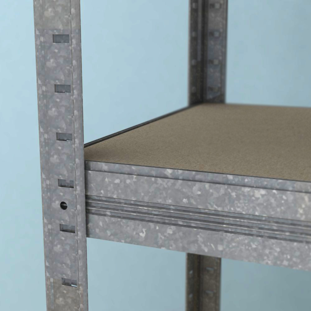 Kovový regál Futur 2000x900x350/5, pozink, 350kg/pol.