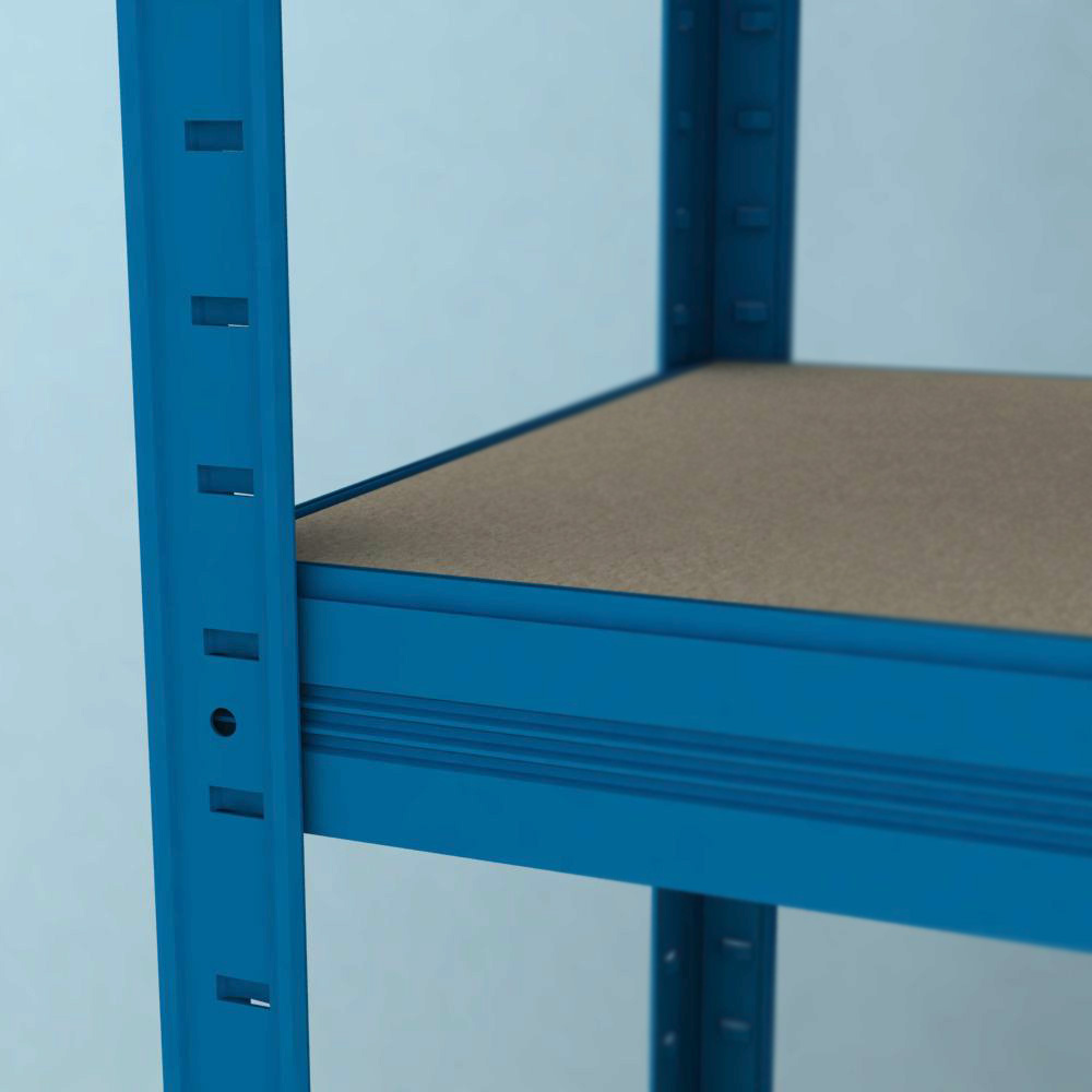 Kovový regál Futur 2100x900x350/5, bílá, 350kg/pol.