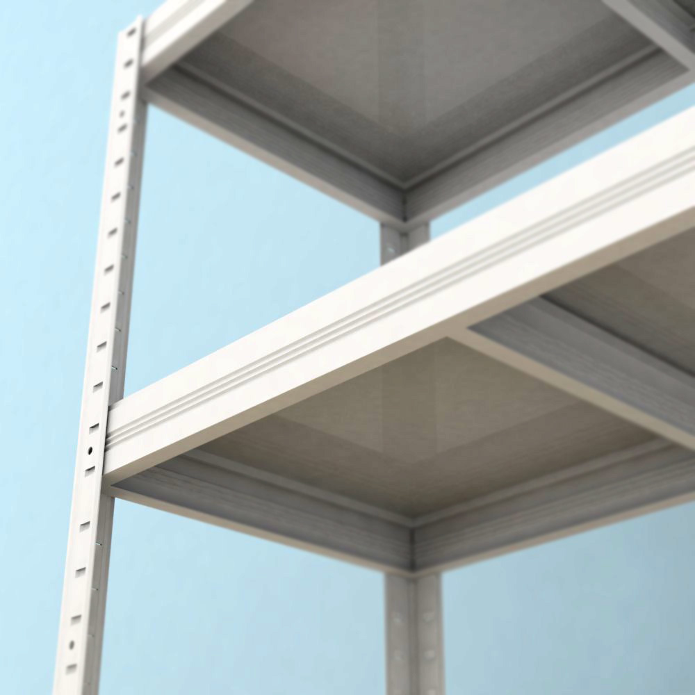 Kovový regál Futur 2000x900x450/6, bílá, 350kg/pol.lamino