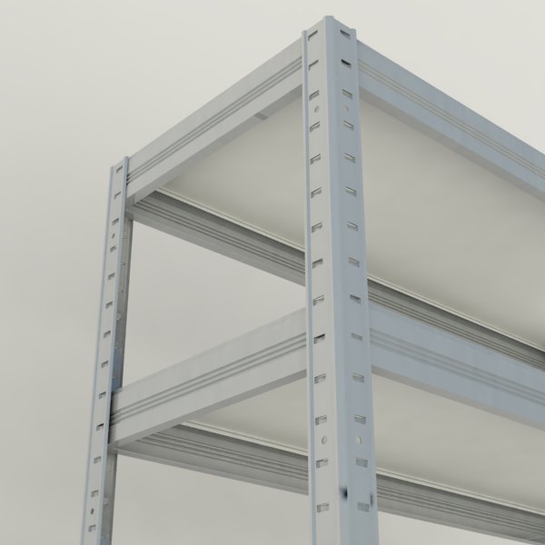 Kovový regál Futur 2000x900x450/6, pozink, 250kg/pol. lamino