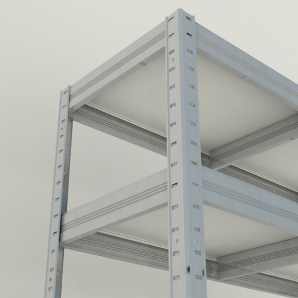 Kovový regál Futur 2000x900x450/7, pozink, 350kg/pol. lamino