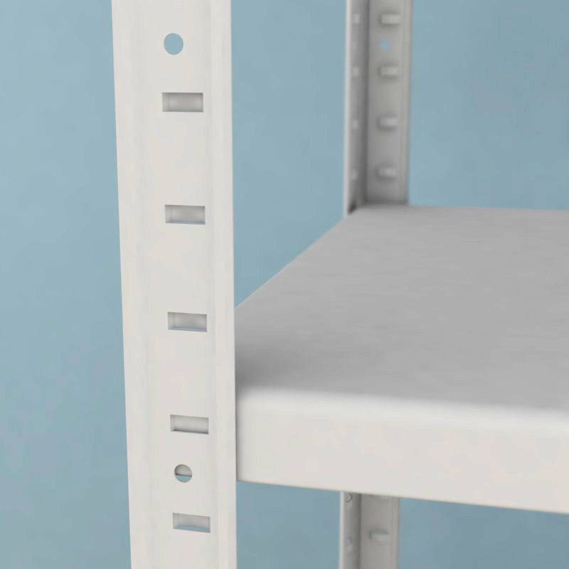 Kovový regál Drumy 2600x800x400/8, 130kg/pol., bílá