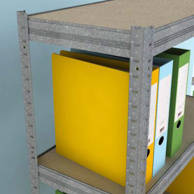 Regál na šanony 2500x900x350/7 polic, pozink