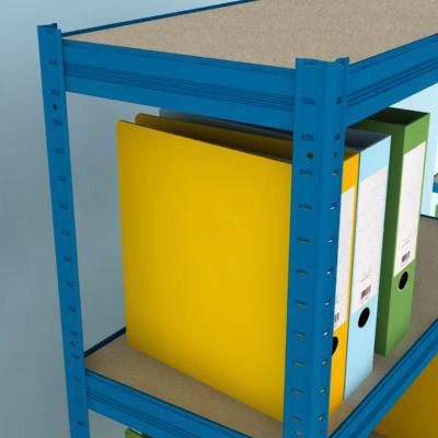 Regál na šanony 2500x900x350/7 polic, modrý