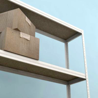 Kovový regál Futur 900x900x450/3, bílá,250kg/pol.