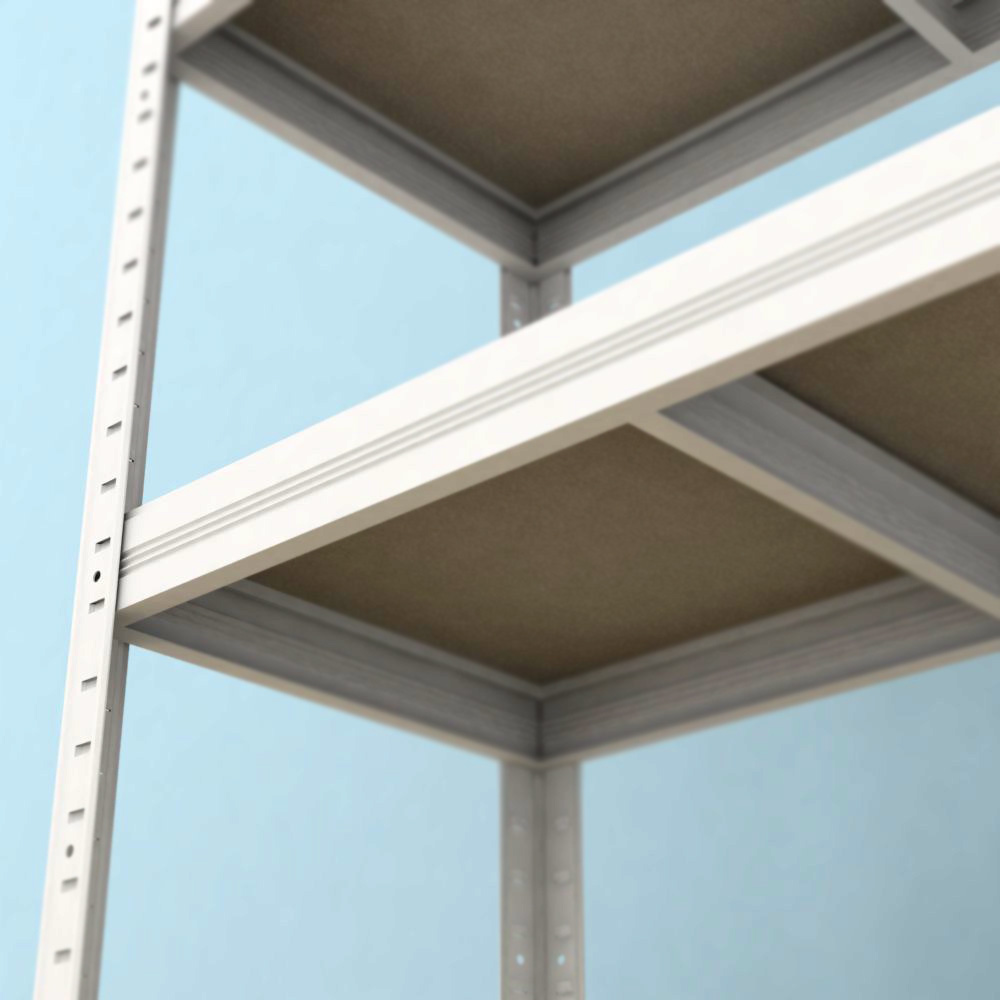 Kovový regál Futur 2500x900x350/7, bílá, 350kg/pol.