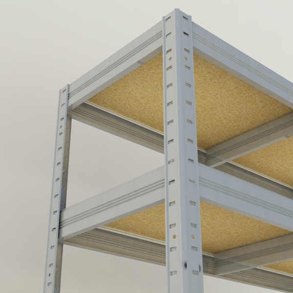 Kovový regál Futur 1800x900x600/6, pozink, 350kg/pol.