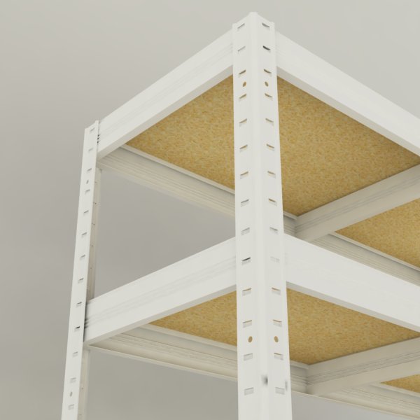 Kovový regál Futur 1800x900x600/6, bílá, 350kg/pol.