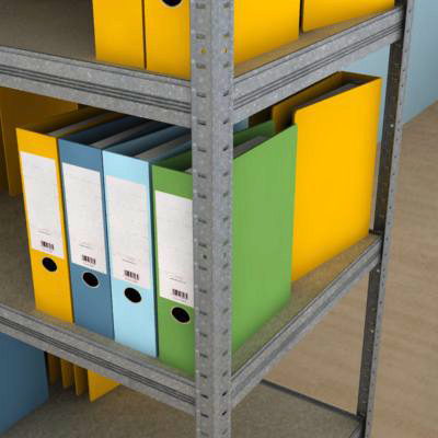 Kovový regál Futur 2500x900x600/7 polic, pozink, 250 kg/pol.