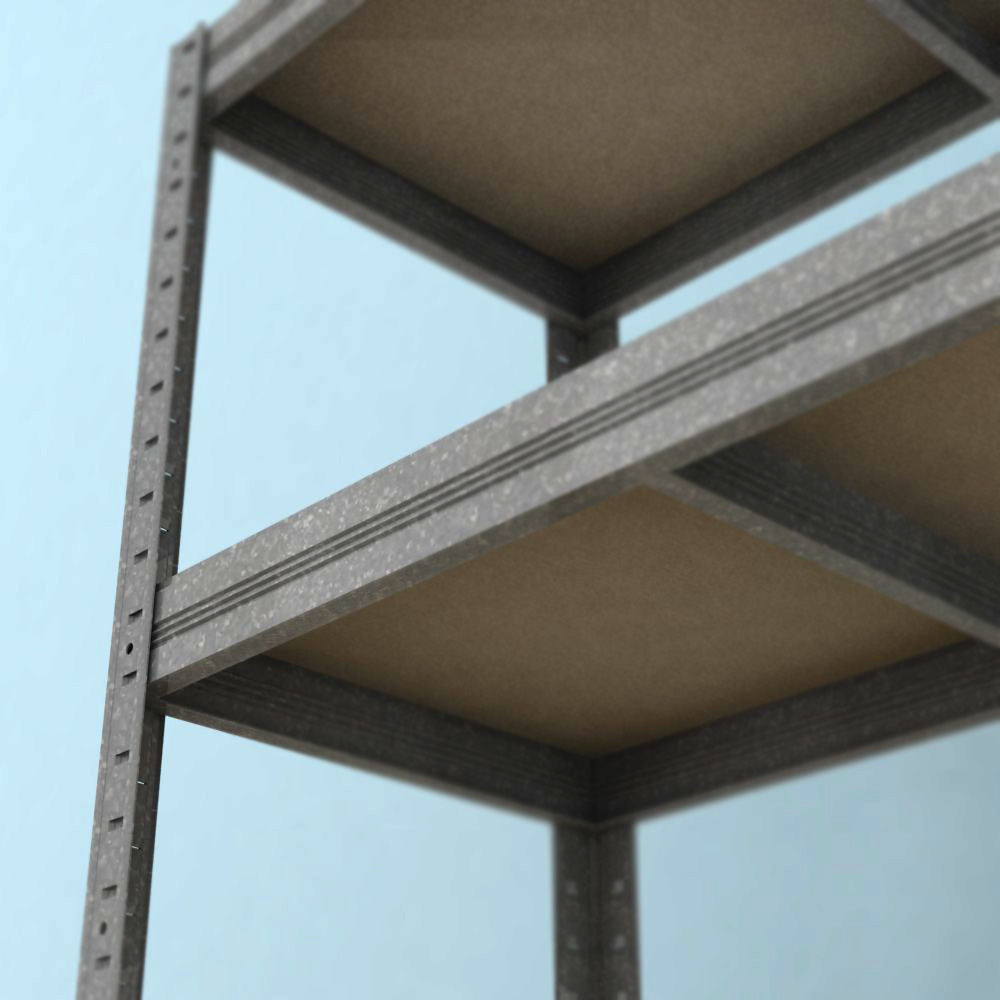 Kovový regál Futur 2000x1200x450/5, pozink, 200 kg/pol., lamino