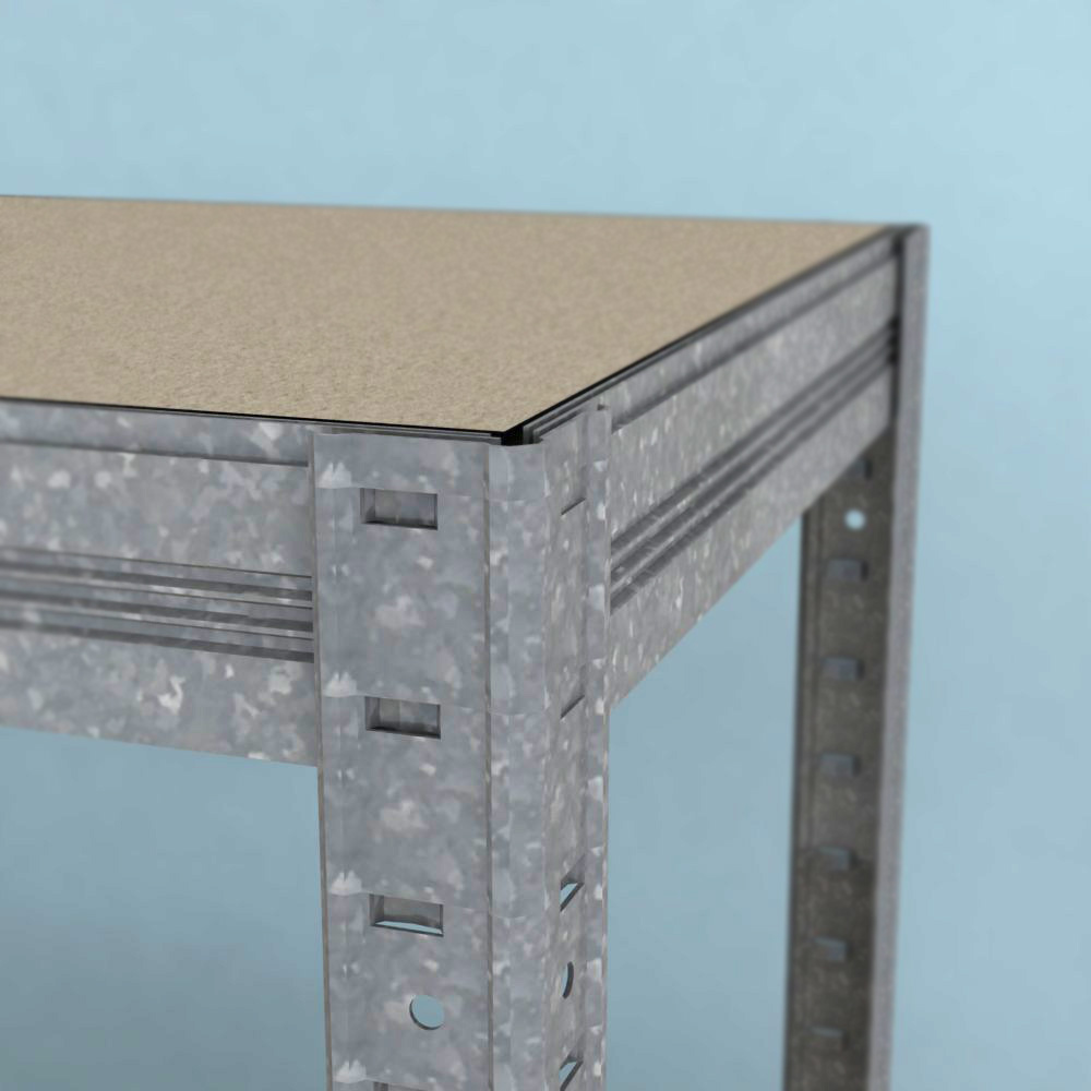 Kovový regál Futur 1600x900x350/5, pozink, 350kg/pol.