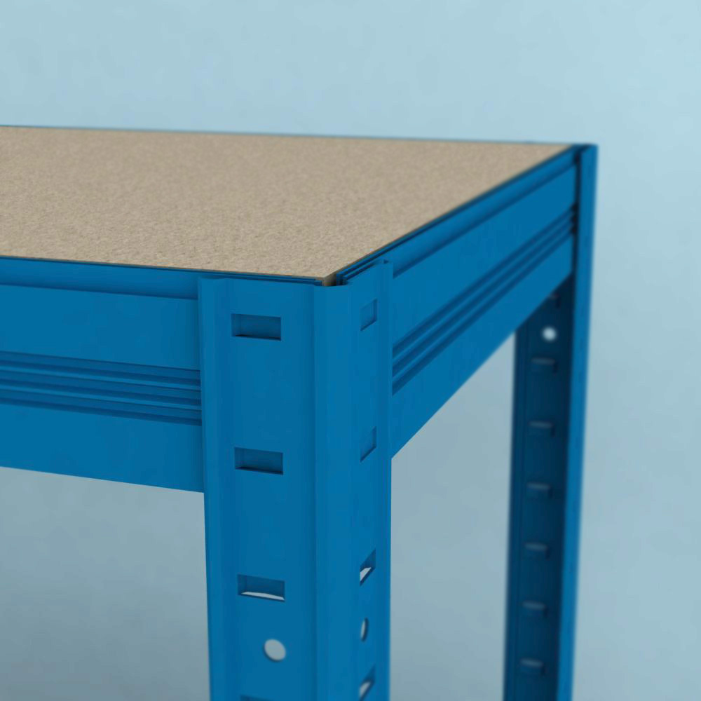 Kovový regál Futur 2700x900x450/8, bílá, 350kg/pol.