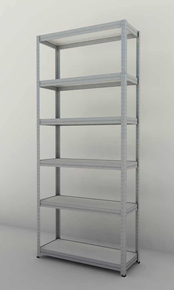 Kovový regál Futur 2100x900x350/6, pozink, 250kg/pol. lamino