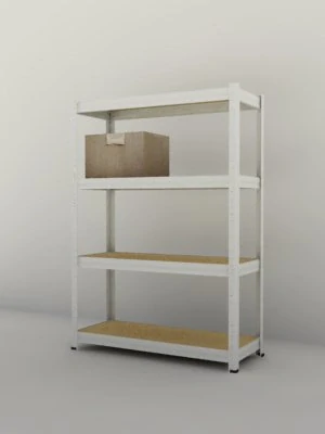 Kovový regál Futur 1600x750x350/4, bílá, 250kg/pol.