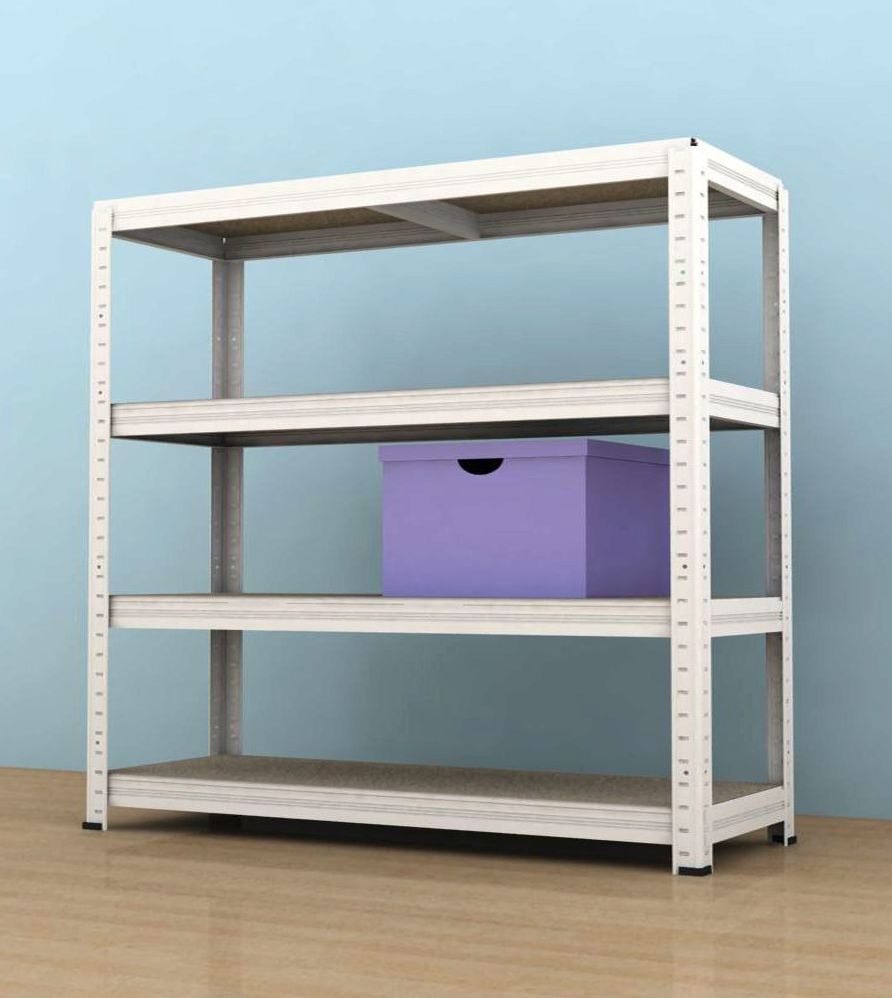 Kovový regál Futur 1100x1200x450/4, bílá, 200kg/pol.