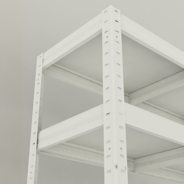 Kovový regál Futur 2100x900x500/6, bílá, 350kg/pol. lamino