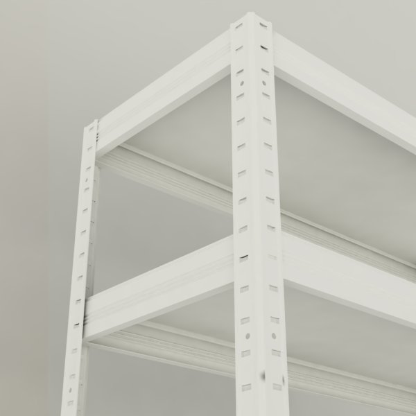 Kovový regál Futur 2100x900x600/7, bílá, 250kg/pol. lamino