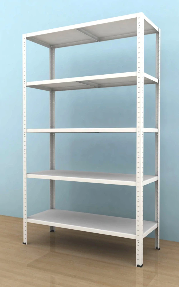 Regál na šanony 1800x1000x400/5, 130kg/pol., bílá