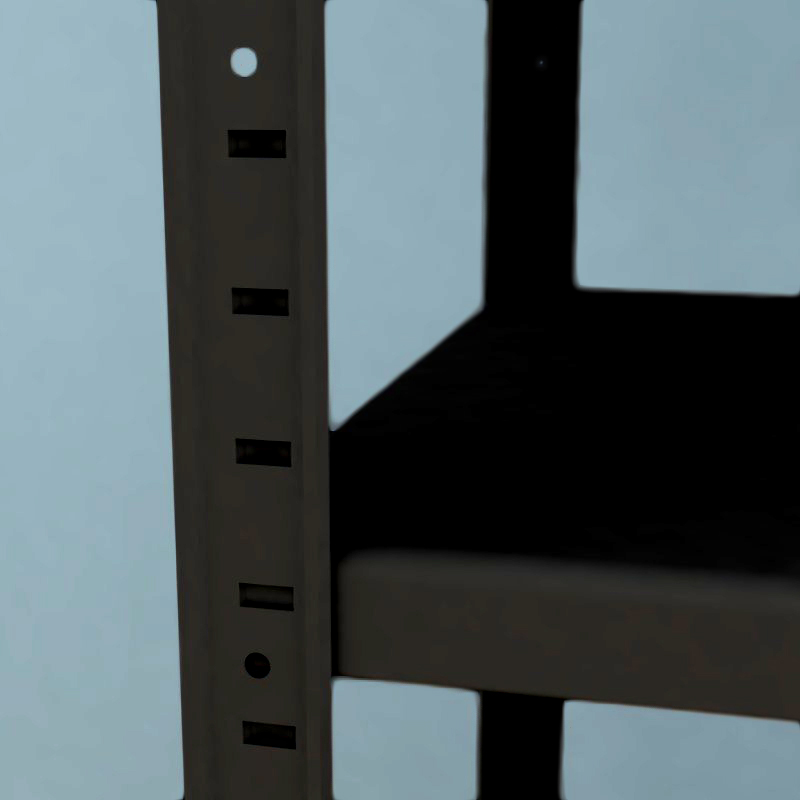 Kovový regál Drumy 2700x600x400/6, 130kg/pol., černá