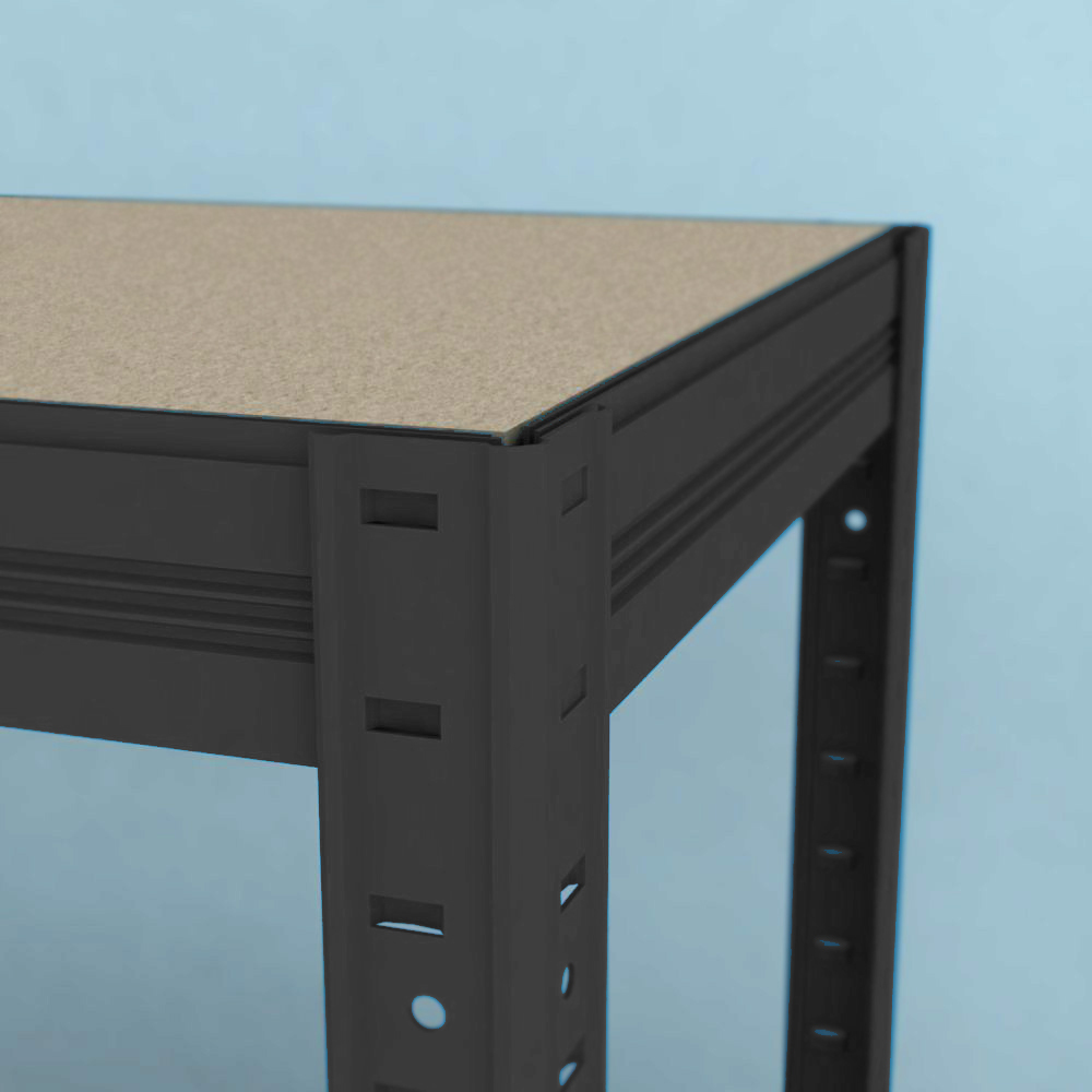 Kovový regál Futur 2000x900x350/7, černá, 350kg/pol.