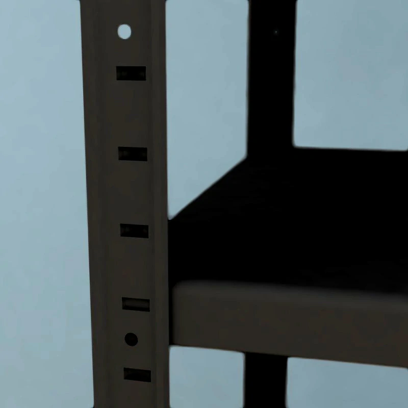 Kovový regál Drumy 2400x900x400/6, 130kg/pol., černá