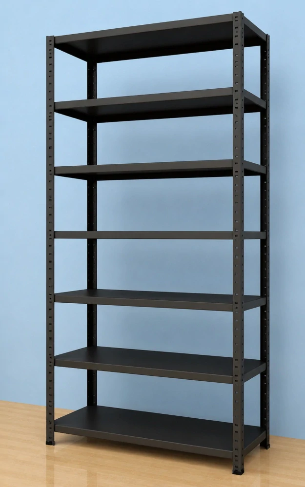 Regál na šanony 2500x900x400/7, 130kg/pol., černá