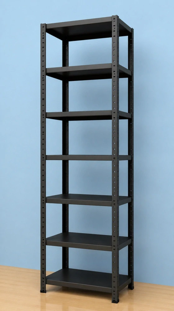 Regál na šanony 2500x600x400/7, 130kg/pol., černá