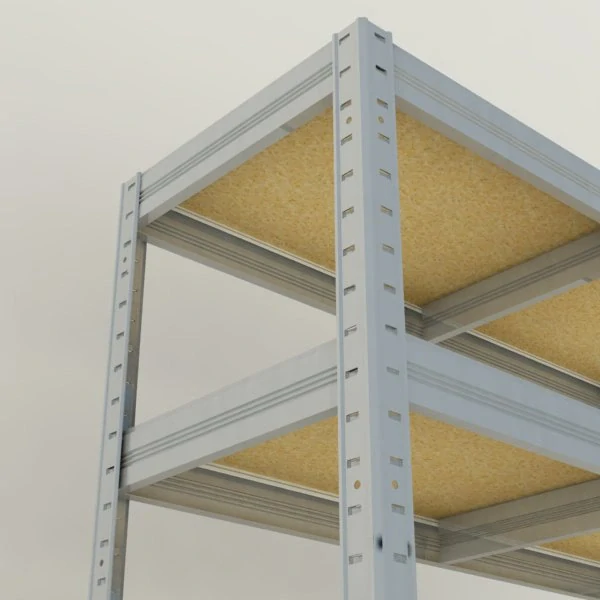 Kovový regál Futur 2700x1200x600/8, pozink, 200 kg/pol.