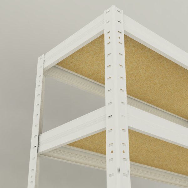 Kovový regál Futur 2700x900x450/7, bílá, 250kg/pol.