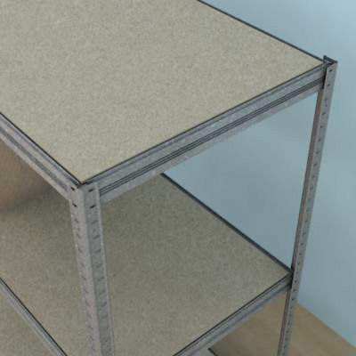 Kovový regál Futur 1100x900x600/3, pozink,350kg/3 pol.