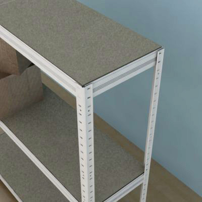 Kovový regál Futur 900x900x450/3, bílá, 350kg/pol.