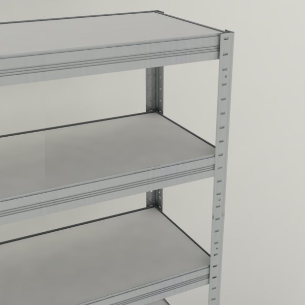 Kovový regál Futur 2100x900x600/8, pozink, 350kg/pol. lamino