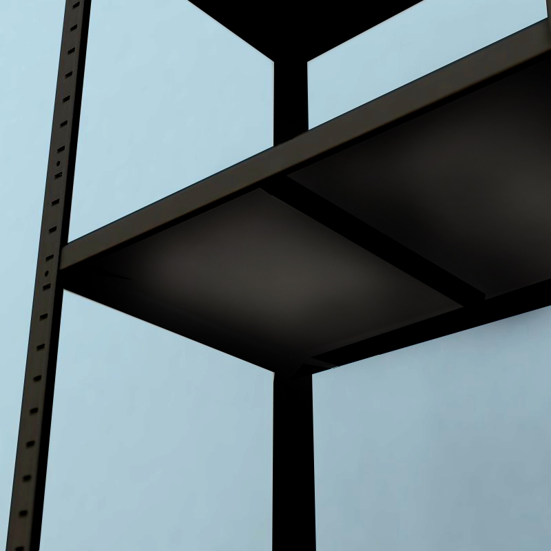 Kovový regál Drumy 2100x600x400/6, 130kg/pol., černá