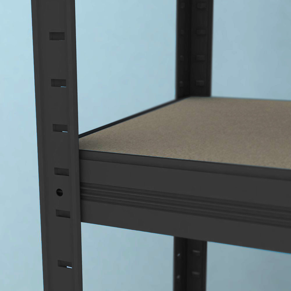 Kovový regál Futur 2000x900x350/8, černá, 350kg/pol.