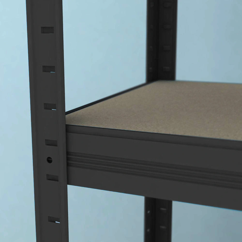 Kovový regál Futur 2500x750x350/7, černá, 350kg/pol.