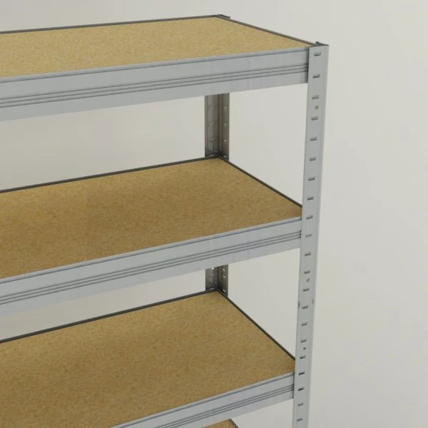 Kovový regál Futur 2700x1200x600/8, pozink, 200 kg/pol.