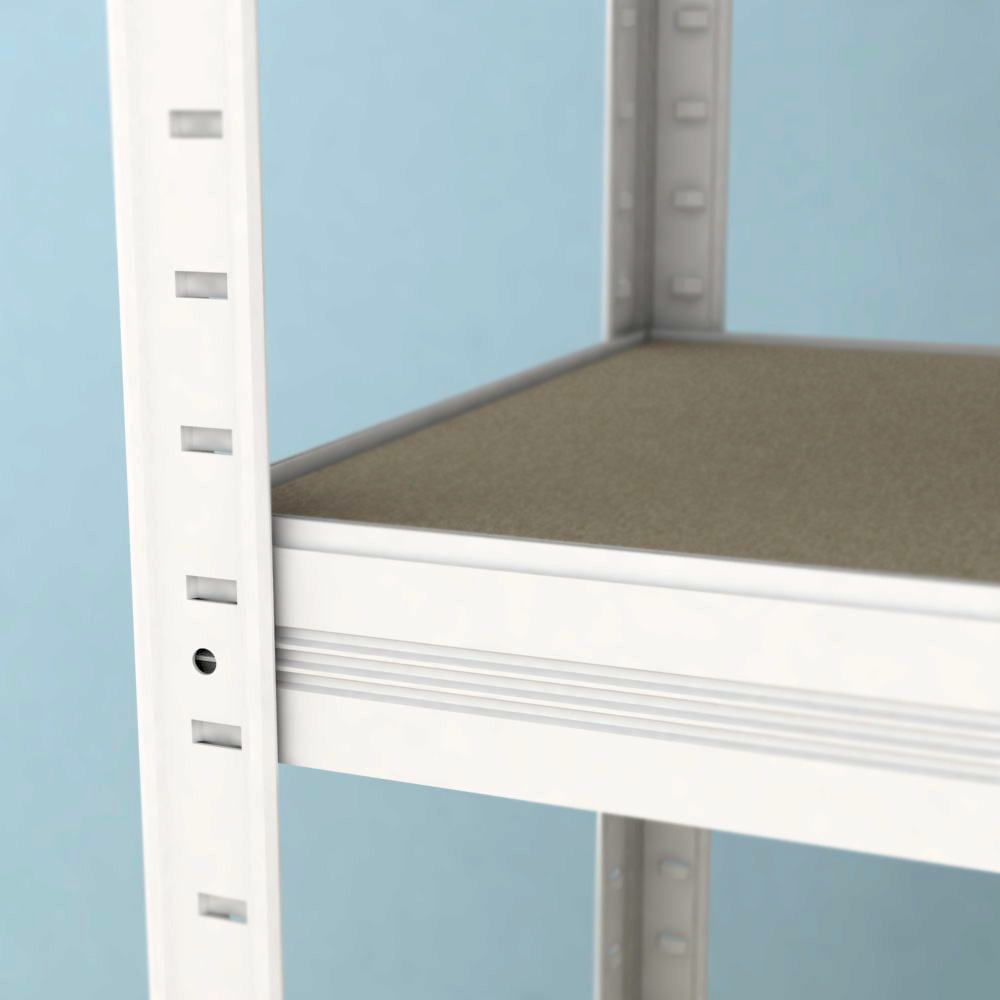 Kovový regál Futur 2100x900x350/5, bílá, 250kg/pol.