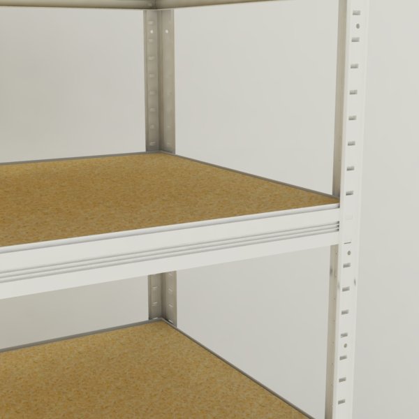 Kovový regál Futur 2700x900x450/7, bílá, 250kg/pol.