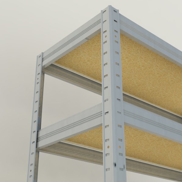 Kovový regál Futur 900x750x350/4, pozink,250kg/pol.