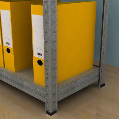 Regál na šanony 1800x900x350/5 polic, pozink