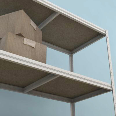 Kovový regál Futur 900x900x600/3, bílá,350kg/3 pol.