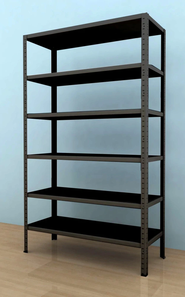 Regál na šanony 2100x900x400/6, 130kg/pol., černá