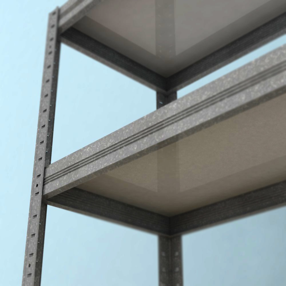 Kovový regál Futur 1800x900x350/5, pozink, 250kg/pol.- lamino