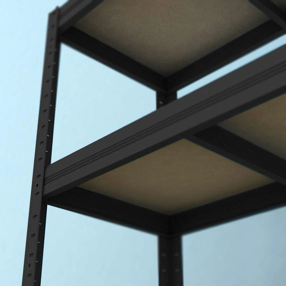 Kovový regál Futur 2700x1200x600/7, černá, 200kg/pol.