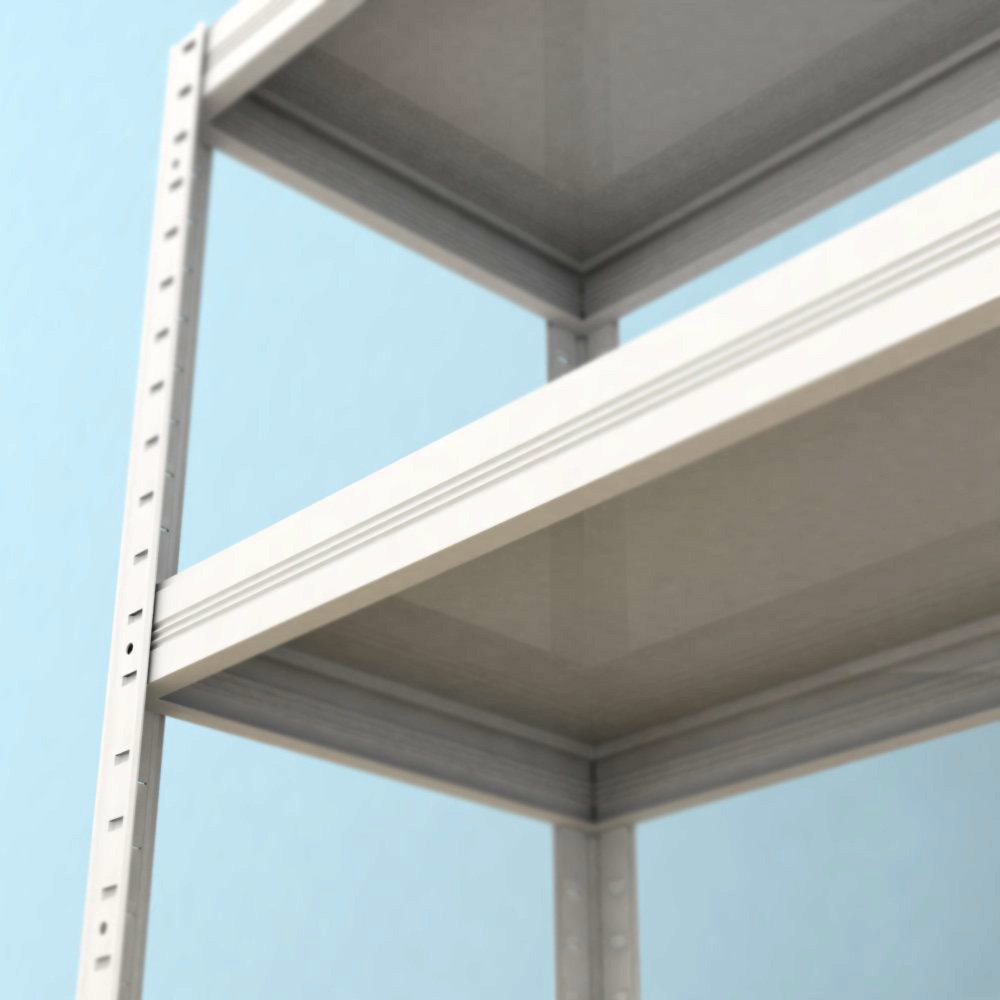 Kovový regál Futur 2100x900x450/6, bílá, 250kg/pol.lamino