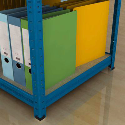 Regál na šanony 1800x900x600/5 polic, modrý