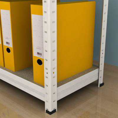 Regál na šanony 2100x900x350/6 polic, bílý