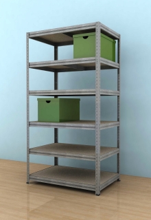 Kovový regál Futur 2000x900x500/6, pozink, 350kg/pol.