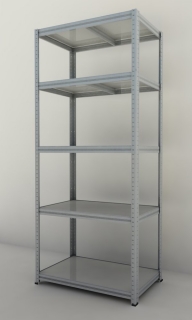 Kovový regál Futur 2000x900x600/5, pozink, 350kg/pol. lamino