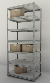 Kovový regál Futur 2000x900x600/7, pozink, 350kg/pol. lamino